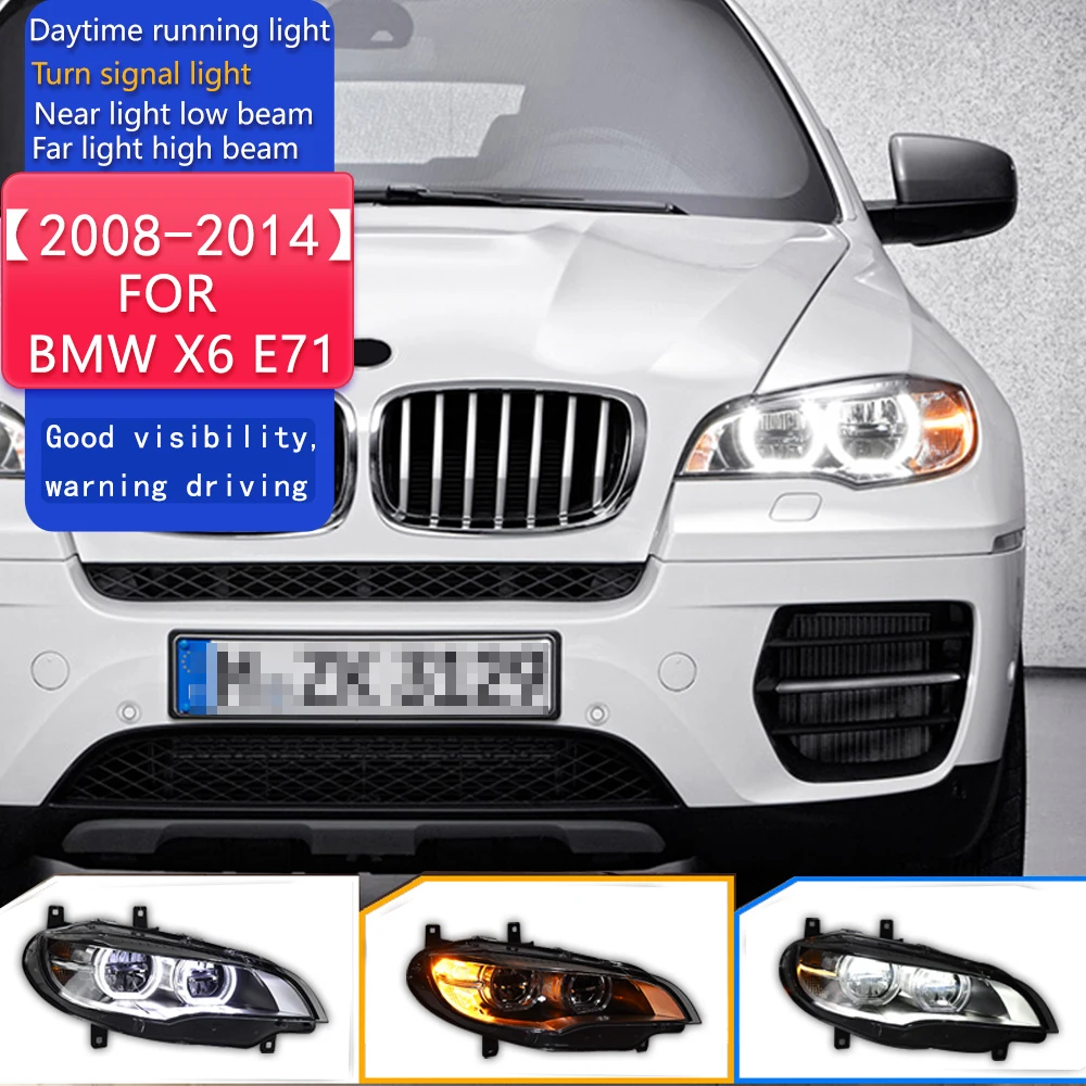 Car Lights For BMW X6 E71 Headlight 2008-2014 Car Double Lens LED Front Lamps DRL Turn Signal Auto Parts