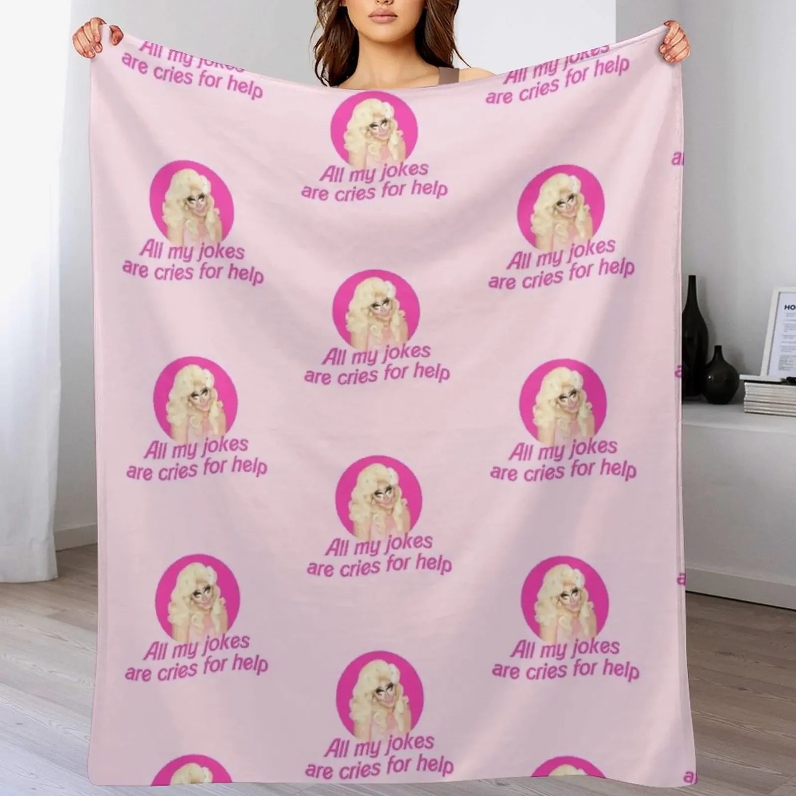 Trixie Jokes - Rupaul's Drag Race Throw Blanket Air Conditioner Soft Blanket for Office Home