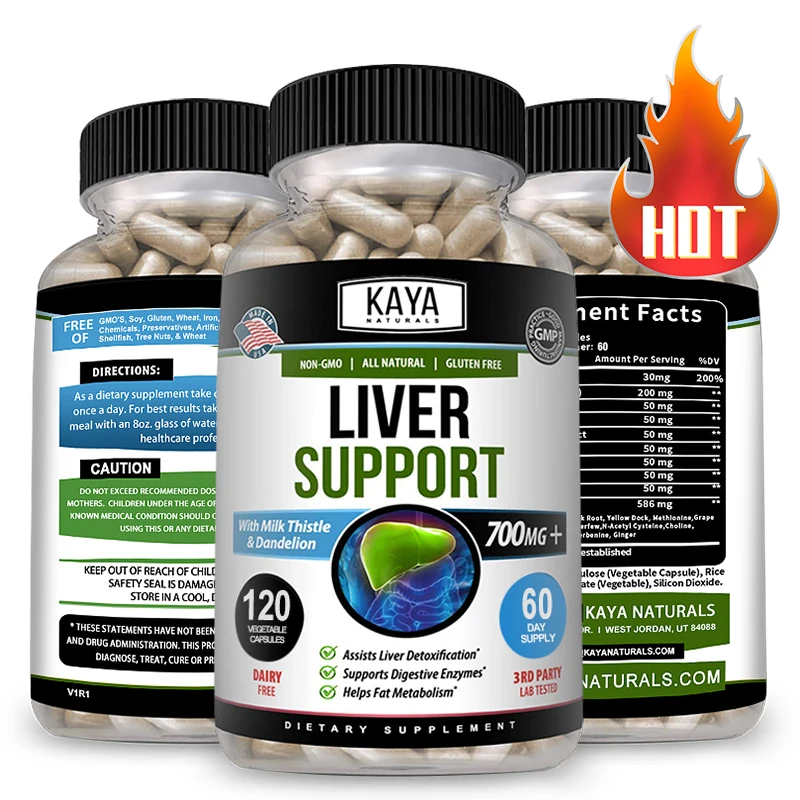 Liver Cleanse & Repair Capsules, Milk Thistle, Dandelion,  Liver Detoxification & Cleansing, Antioxidant & Cell Support