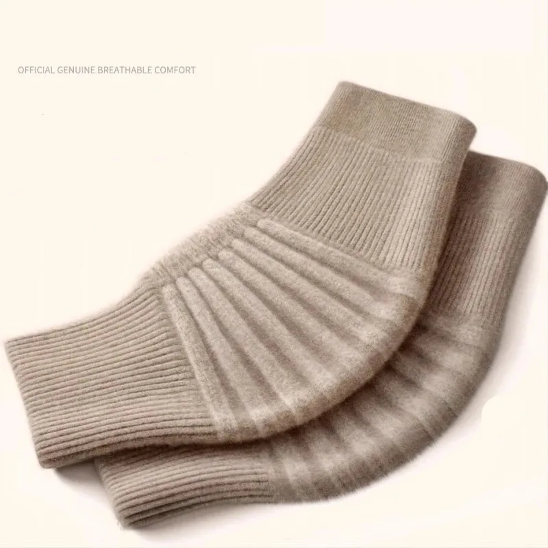 دافئ محبوك الكشمير الركبة دفئا الخريف الشتاء الركبة الأكمام #1