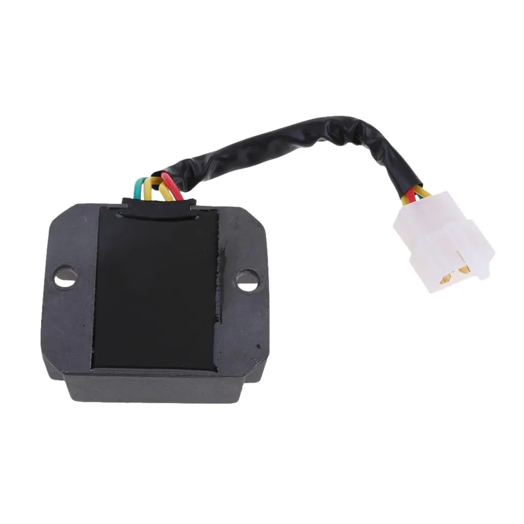 Metal Motorcycle Voltage Rectifier Regulator Black 4 Wire Module for Honda CG125 XL200R Efficient Replacement