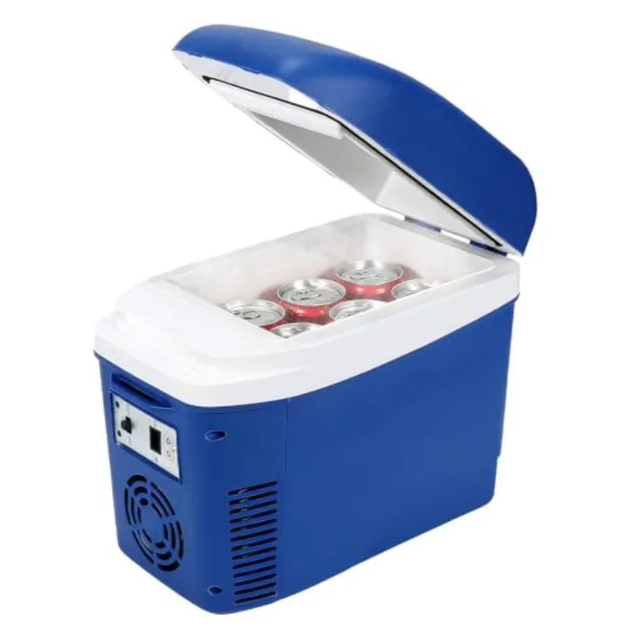 

Mini Fridge for Skincare 7L/9 Cans Blue ABS Plastic Dual AC/12V Power Compact Portable Design for Car Dorm Travel Picnic Gift