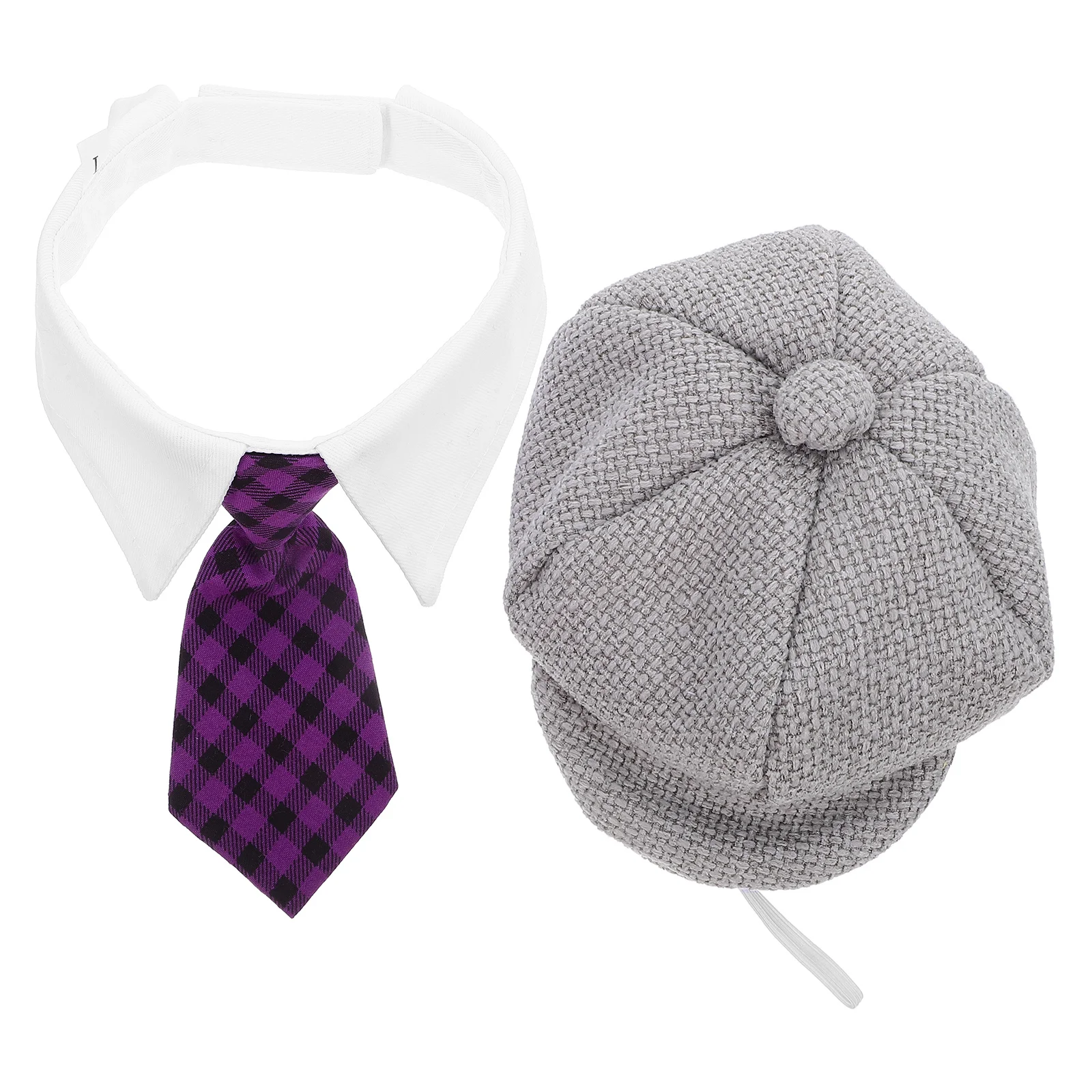 

1Set Pet Beret Hat Bowtie Adorable French Artist Beanie for Cats Puppies Comfortable Stylish Photo Prop Accessory