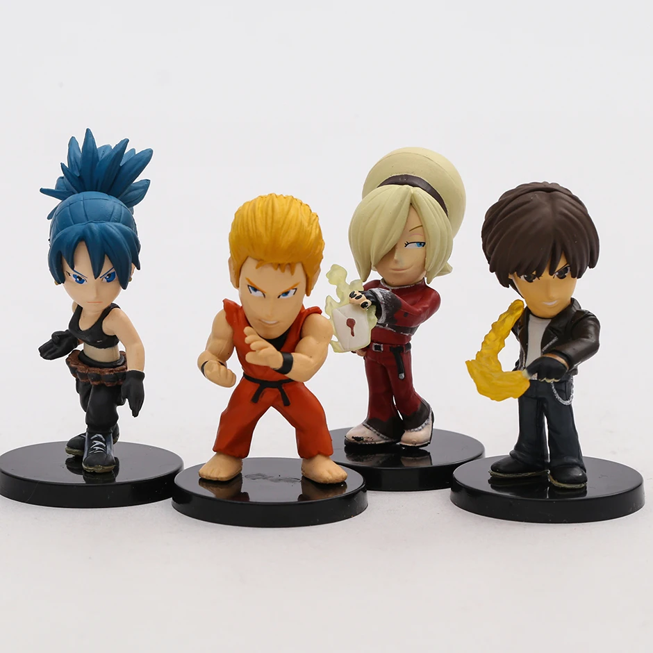 KOF Leona Heidern Yuri K Raiden Kyo Ash Elisabeth Joe Higashi Benimaru Nikaido Sie Kensou PVC Figures Toys Set