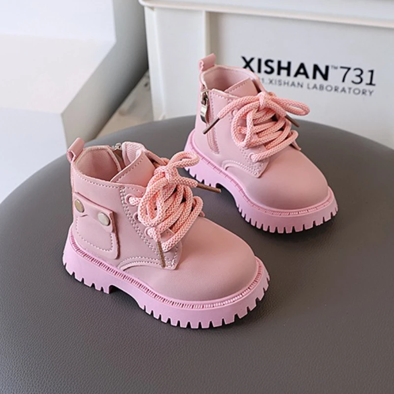 Kid Boots 2025 Autumn New Classic Boy Kid Shoes Casual Light Girl Shoes Versatile Ankle Boots Winter Girls Boots Botas Para Niña