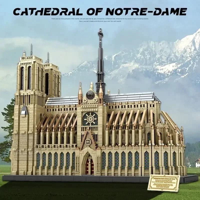 REOBRIX 66016 Architecture European Large Notre-Dame Paris Model World Modular Building Block Brick Children MOC Toys Gifts