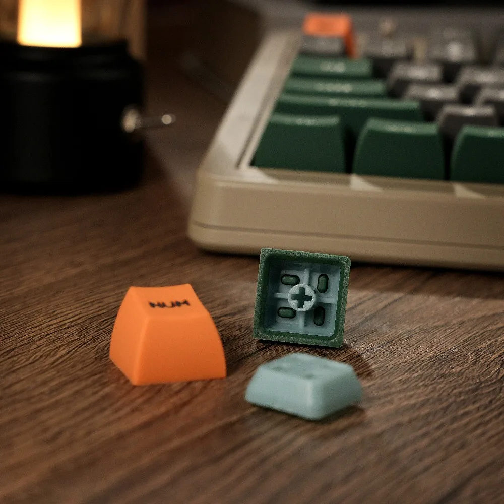 Forest Island Keycap Set 140key Custom Retro Silent Silicone Keyboard Cap Cherry Profile Gaming KeyCap for Mechanical Keyboard