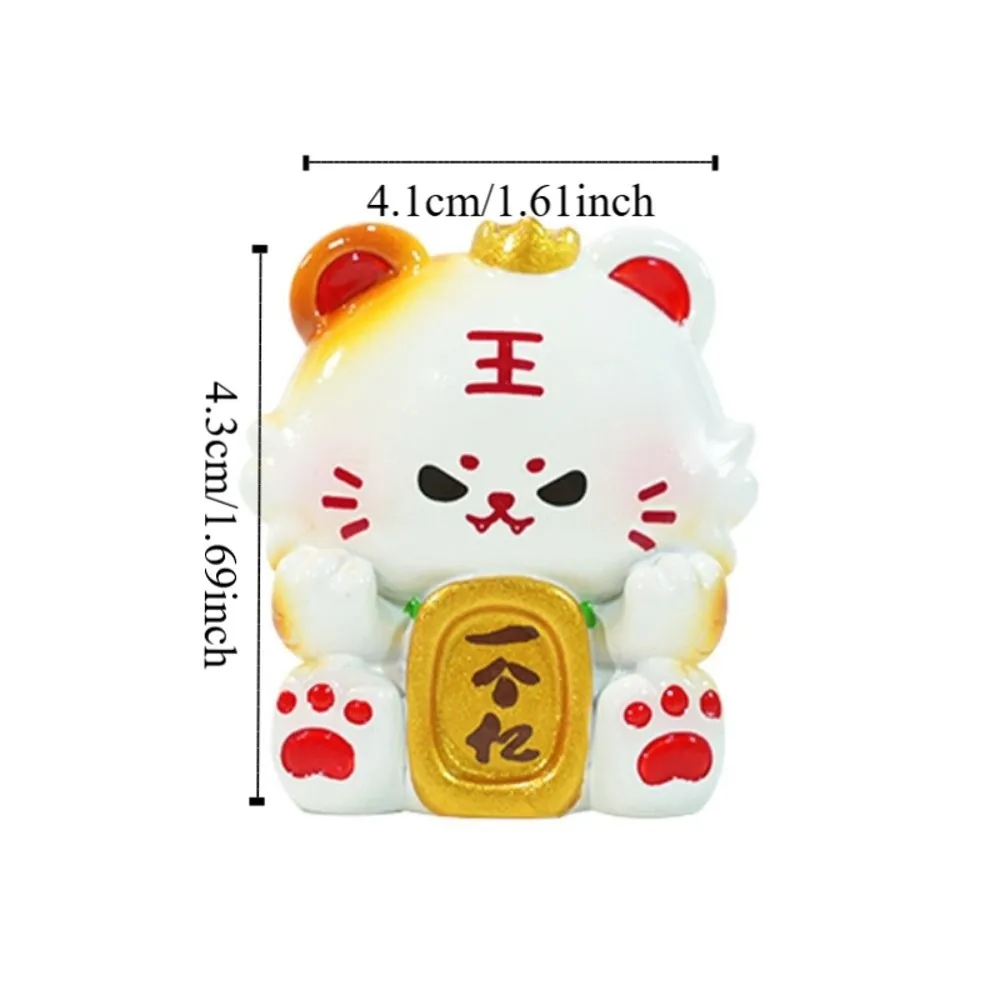 النمط الصيني 2026 السنة الجديدة زخرفة نعمة الحظ محظوظ القط مكتب زخرفة صغيرة رائعة لطيف الراتنج الحرف مهرجان الربيع #4