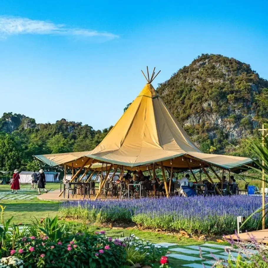 تخصيص في الهواء الطلق خيمة الهرم على شكل خيمة حفلة تيبي كبيرة أكسفورد المأوى لحفلات الزفاف المناسبات الفاخرة التخييم مقهى