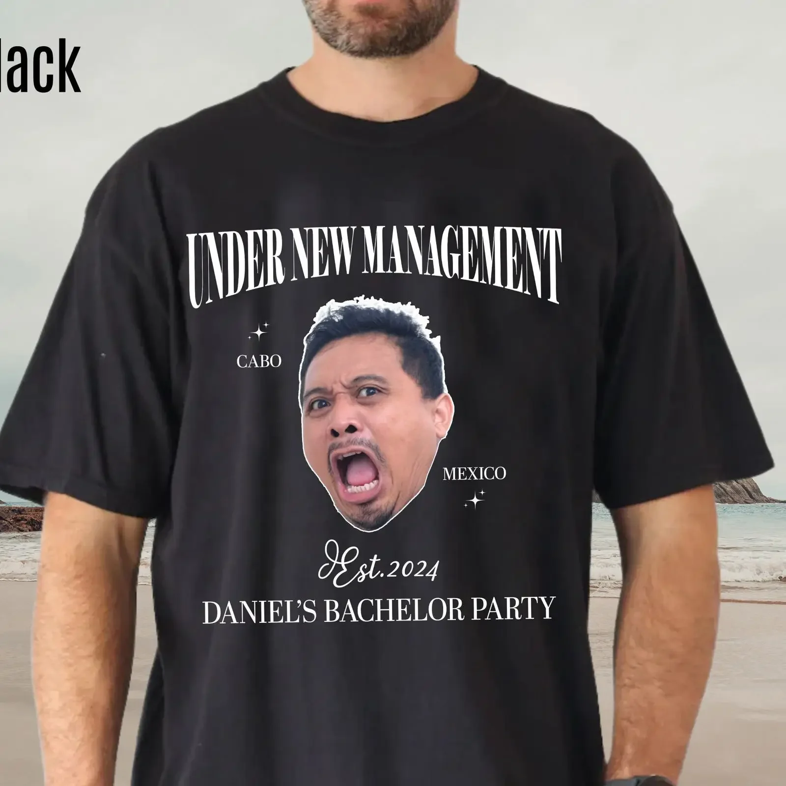 Custom Under New Management Bachelor Party T Shirt Funny Groom Groomsmen Group Matching Personalized Stag  vintage Washed Soft