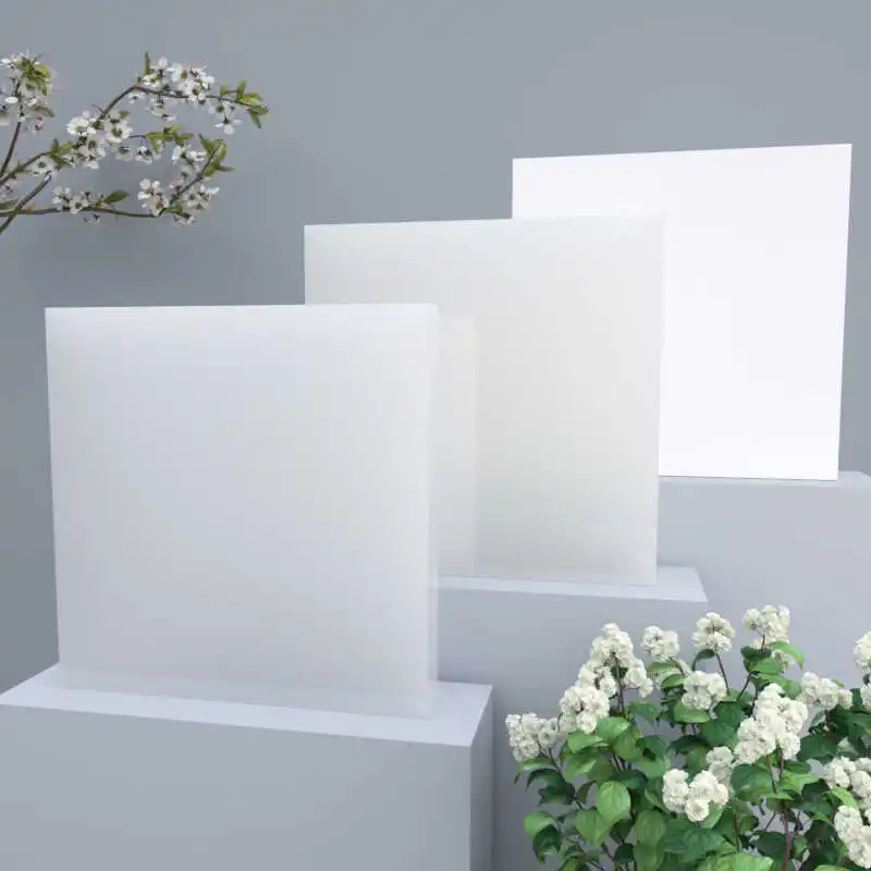 Milk White Acrylic Board Organic Glass Board Transparent Light Box Mirror Light Board Milk White Plastic Board  Customization