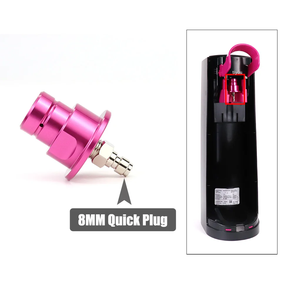 Quick Connect Soda Maker Terra DUO Art to External Co2 Cylinder Adapter With 8MM Quick Plug Fit Sodastream QC