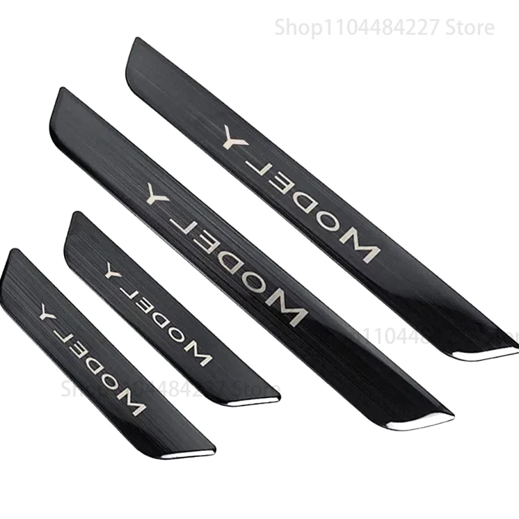 

Welcome Pedal for Tesla Model Y Protective Strip for Front Rear Door Frame Threshold Protector Sticker Stainless Steel 2017