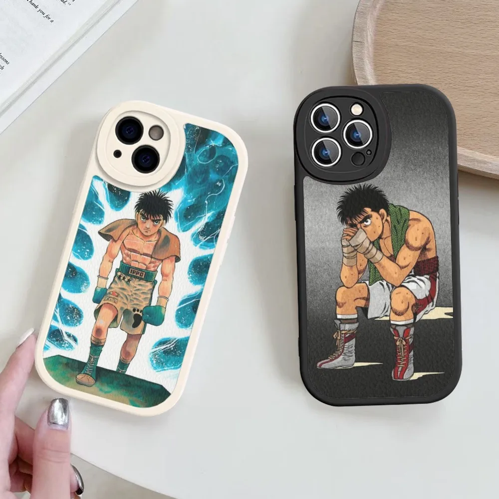 

Cartoon H-Hajime No Ippo Phone Case Hard Leather For IPhone 16 15 14 13 12 Mini 11 14 Pro Max Xs X Xr 7 8 Plus Fundas