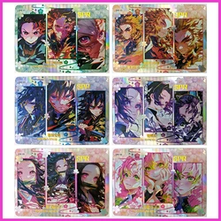 Anime Demon Slayer Rare SPR Game Collectible Cards Tanjirou Kyoujurou Giyuu Kochou Shinobu Nezuko Zabawki dla chłopców Prezent urodzinowy