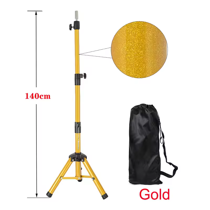 55Inch Mannequin Head Stand Adjustable Heavy Duty Wig Stand Tripod For Cosmetology Hairdressing Training Head Stand With Tray - Image 11
