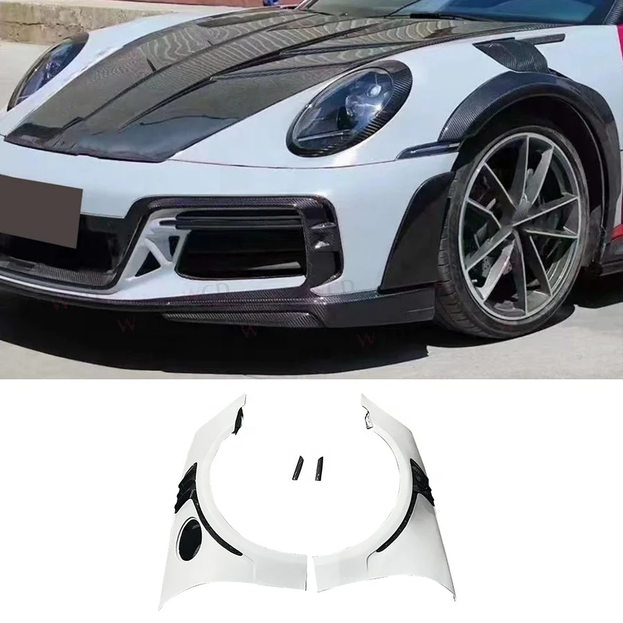 

For for Porsche 991 718 987 GT3 Style Half Carbon Fiber Front Fender Body Kit New Front Bumper Side Fender Car Accessories