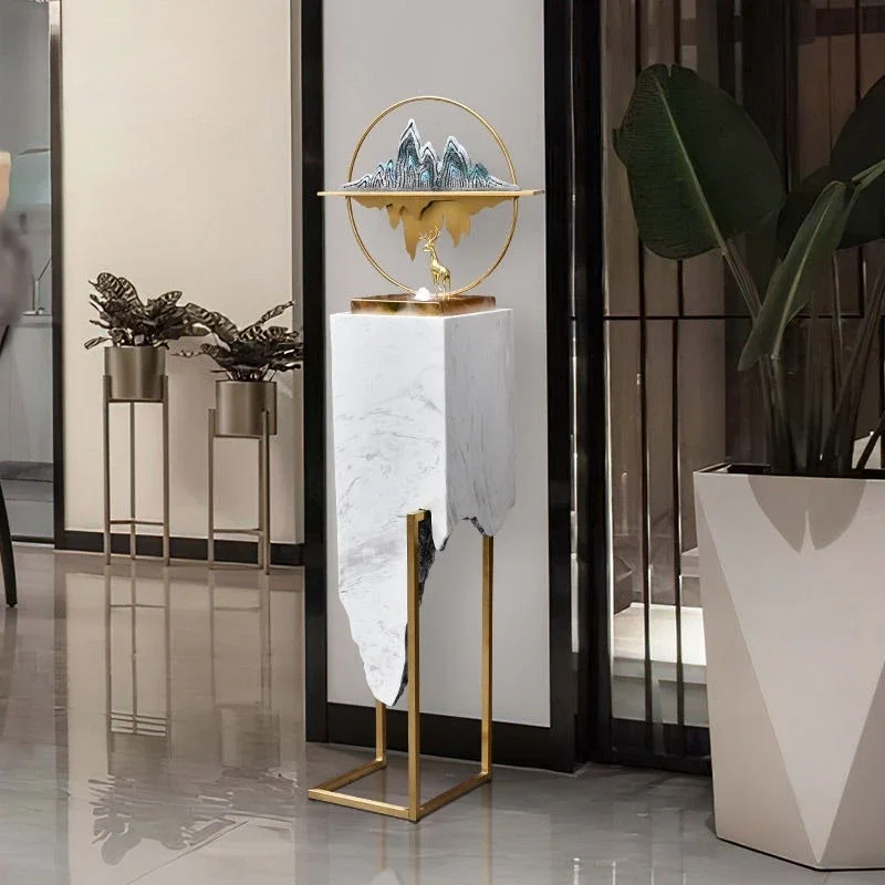 Modern simple home living room high-end decoration indoor water circulation humidification housewarming arrangement landscape