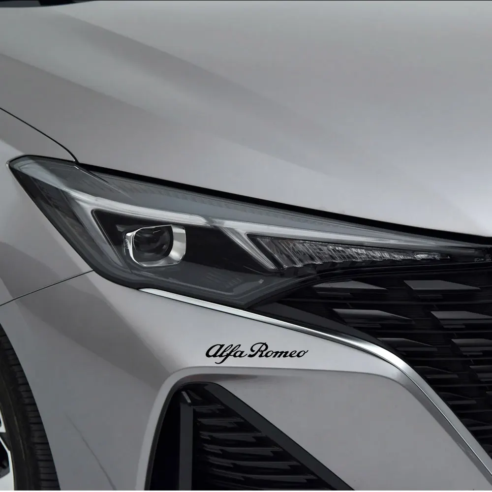 4PCS Black/White Fashion Car Badge Styling Body PVC Stickers Auto Accessories For Alfa Romeo Sportiva Stelvio Giulia Giulietta