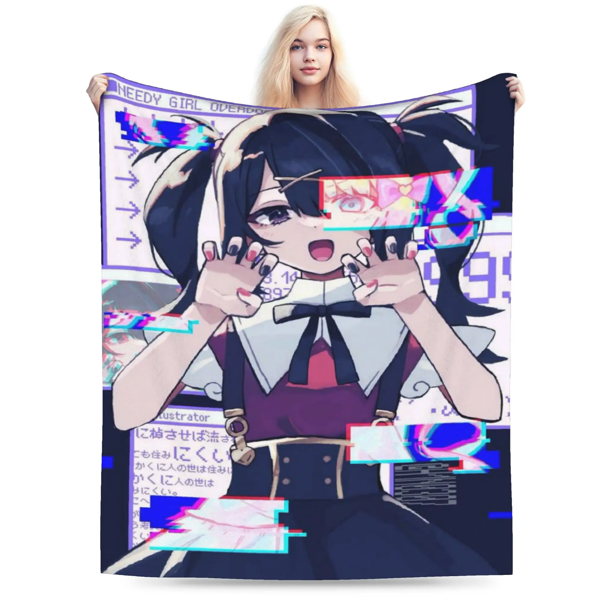 Needy Girl Streamer Overload Blankets Lightweight Thin Flannel Novelty Gifts  Throw Blankets Bedspreads