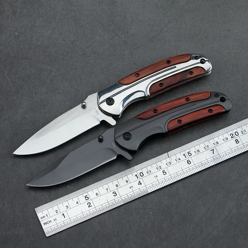 Utility Folding Knife Tactical 58HRC Blade With Rosewood Handle Outdoor Camping Pocket Knives Hunting Survival Knife EDC Tool