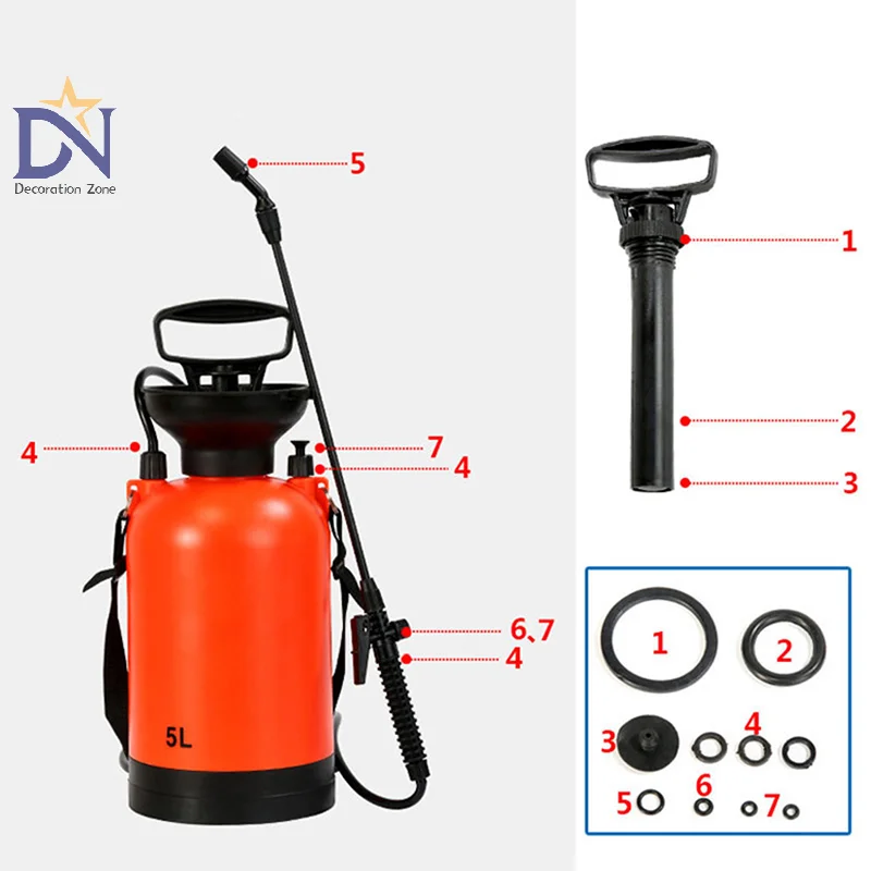 10pcs/ Set Sealing Rings for 3/5/8L Rubber Sealing Ring Essential Sprayer Accessories Replacement