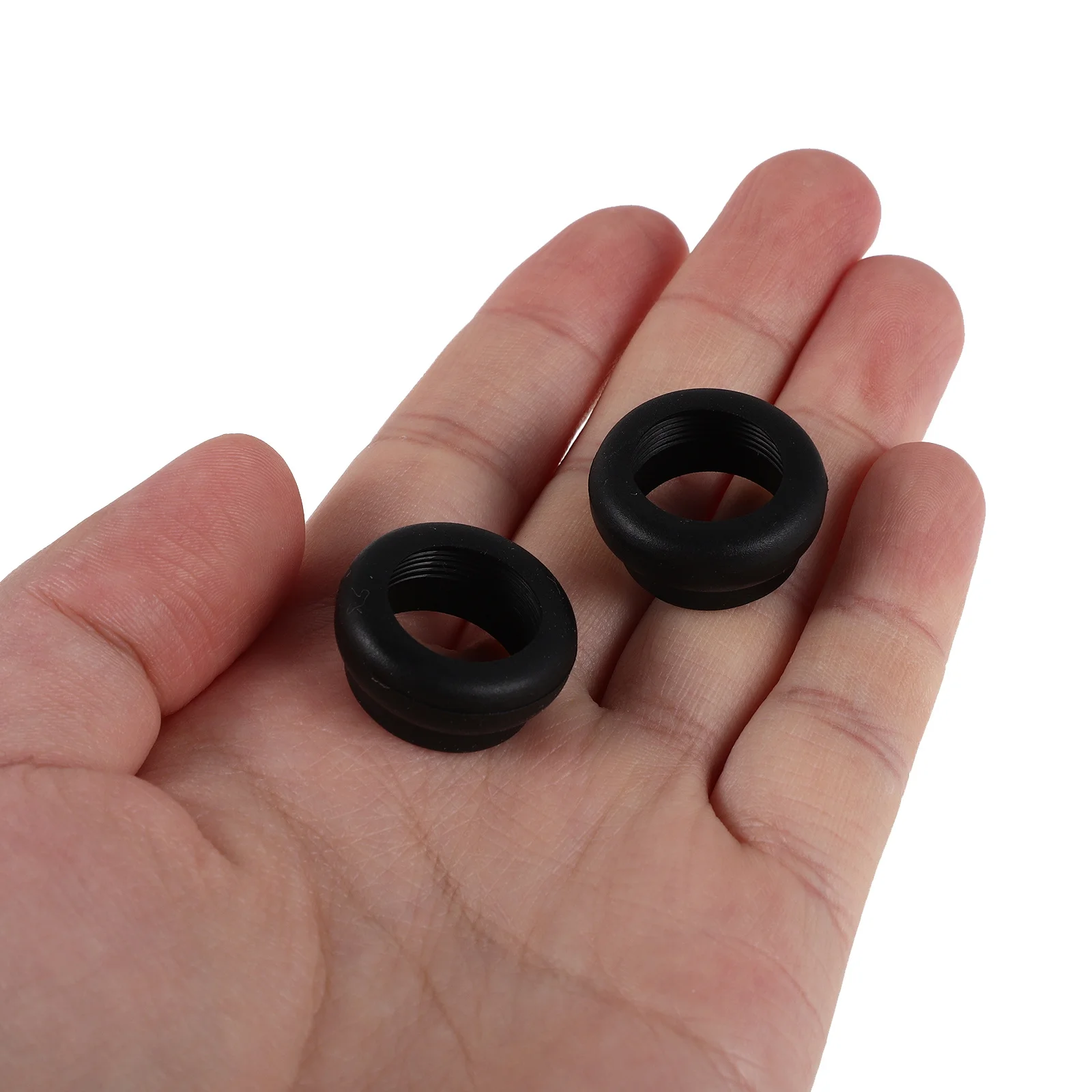 

2pcs Golf Grip Rings Black Training Swing Ring For Club Control Durable Golf Practice Aid - Universal Beginner Swing Trainer