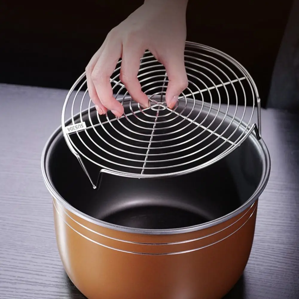 Multifunctional Coil 304 Stainless Steel Steaming Rack Spiral Pattern High Foot Steamer No Rust V-shaped Pot Steaming Bun