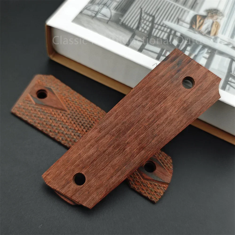 Top-selling 2 PCS Gun Non-slip Handle 1911 Rosewood Grips Patches DIY Anti-slip Wooden Grips Scales Decor Material Blanks Slaba