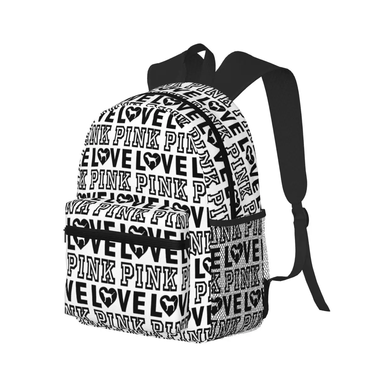 

Love Pink Student Backpack School Bag Hiking Travel Daypack for Boys Girls Bookbag Shoulder Bags
