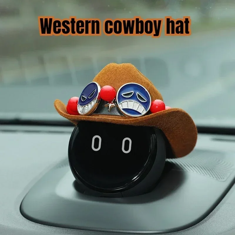 For NIO Nomi Hat Robot Es67et57 Decorative Car Center Console Ornament Western Cowboy Hat Cute Car Accessories Decoration