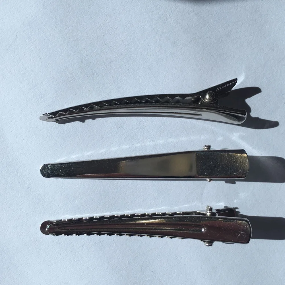 

100 шт., 6 см, детские заколки для волос, металлическая заколка из кожи аллигатора, заколка для волос в виде утконоса для девочек и женщин, свадебная вечеринка, повседневное использование, гладкая, элегантная