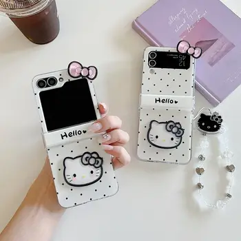 Roztomilý kreslený Sanrio Hello Kitty Pouzdro na telefon s vlnovkou a mašlí pro Samsung Galaxy Z Flip 7 6 5 4 3 Měkké TPU kryt se šňůrkou na krk 10 nejlepší prodej Flipové pouzdro Sailor Moon pro Samsung Galaxy Z - №9