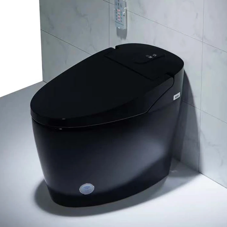 

Wholesale western matte black color one piece ceramic modern bathroom electric bidet automatic smart wc intelligent toilet