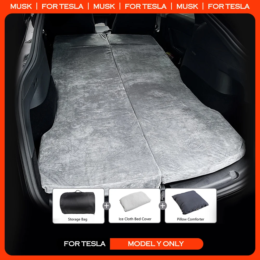 Camping Mattress For Tesla Model Y 2023 2024 Memory Foam Mattress Storage Bag Sheet Provided Portable Car Sleeping Accessories