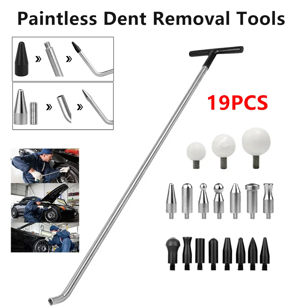 

Car Paintless Dent Removal Tools Car body Repair Kits Stainless Steel Push Rods Dent Removal Car Body Dent Repair Reverse Hammer