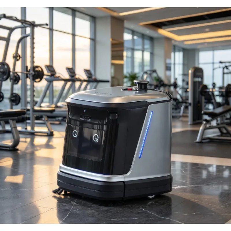 Intelligent commercial industrial vacuum cleaner robot with self-emptying water function for efficient floor cleaning