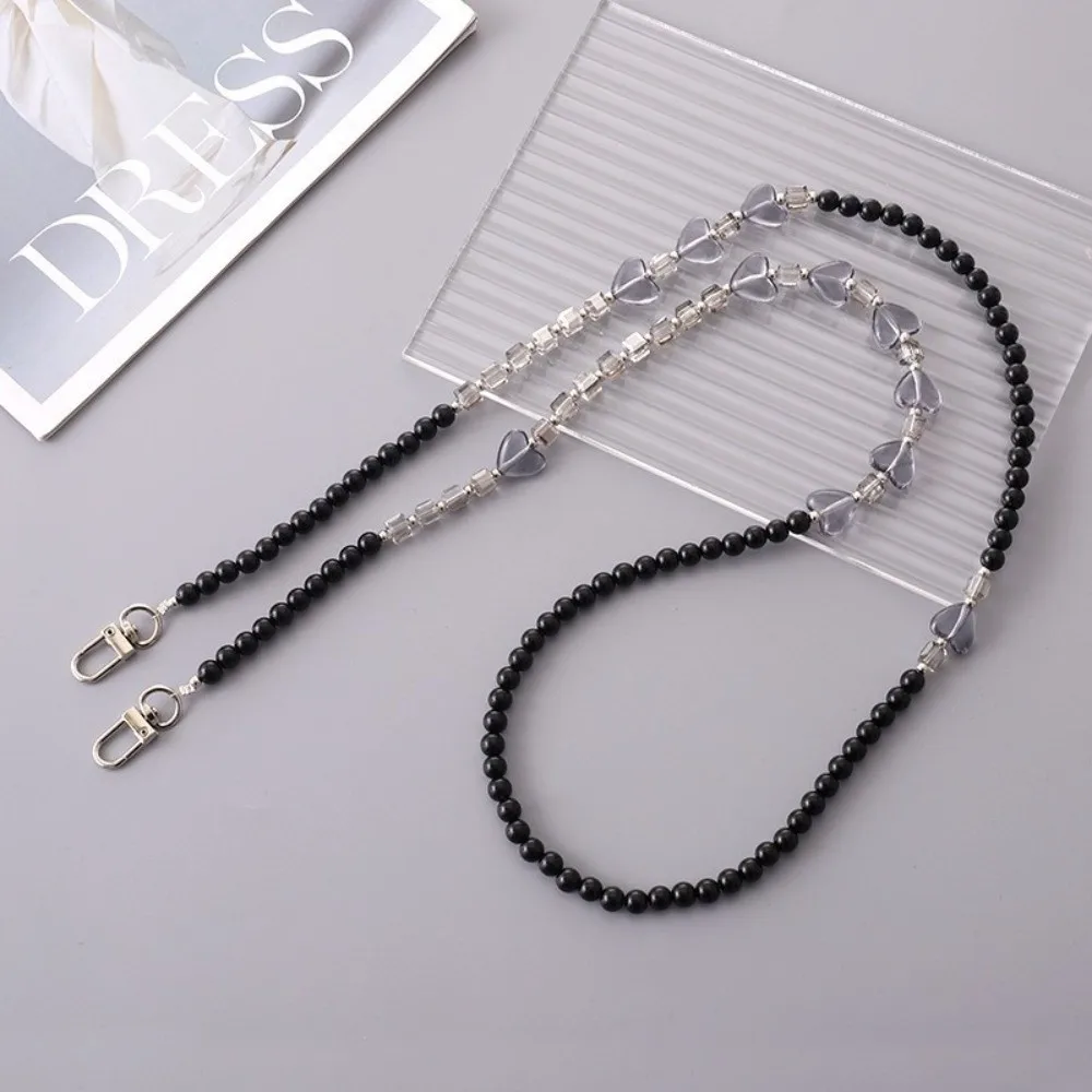 Acrylic Beads Beaded Phone Chain Dual Clips Crossbody Style Crossbody Phone Strap Clear Translucent Lightweight