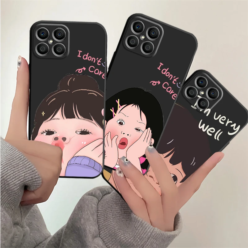 Cartoon Cute Girl Boy Design Cover Phone Case for Honor 8X 70 90 Pro X6a X7b X8a X9b Magic5Lite Magic5 Pro Soft Silicone TPU