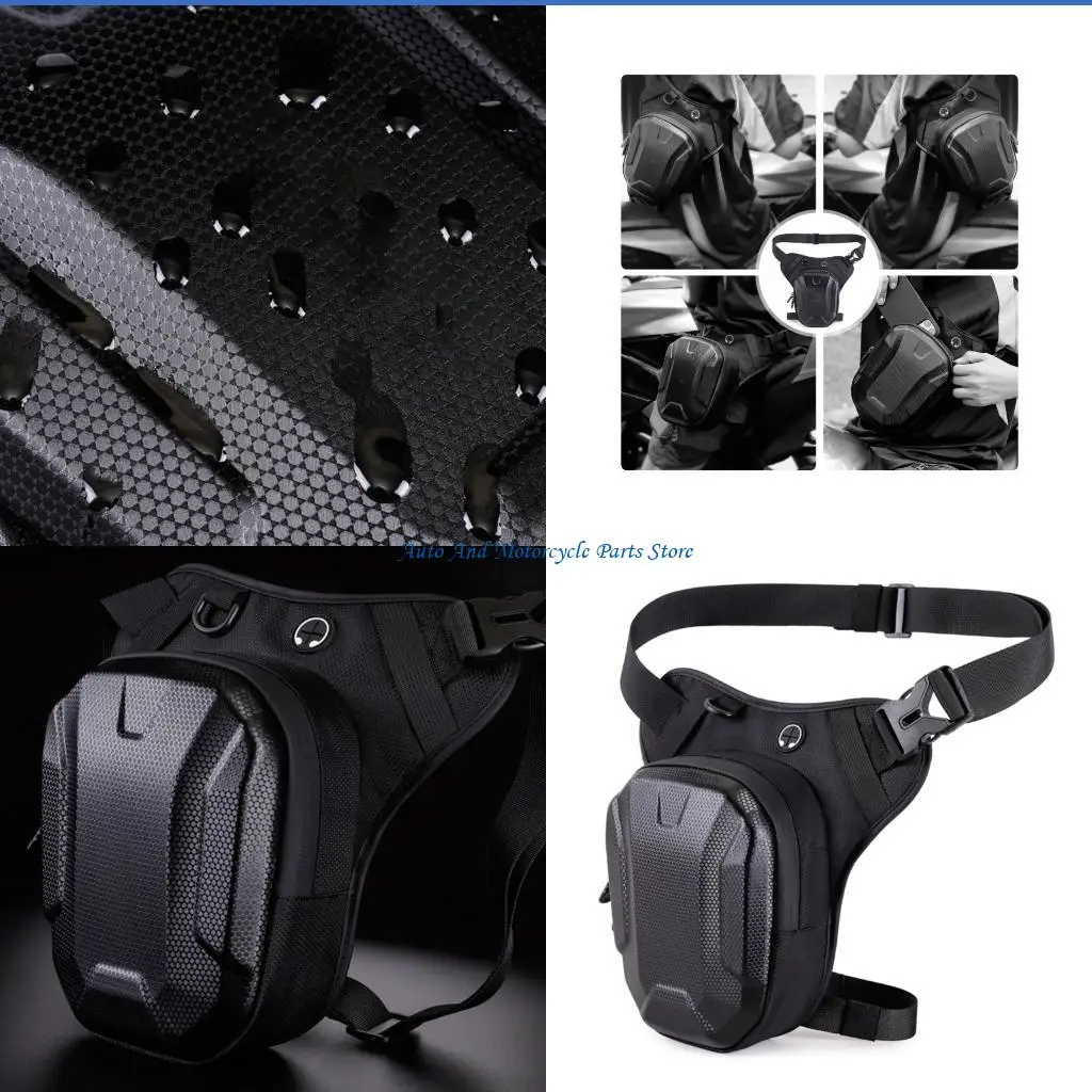 

P9FD Motorcycle Riders Waist Bag Strong Polyester Pack Multiple Compartment Rainproof
