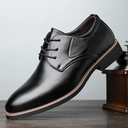 Four Seasons Leather Shoes Men's Business Formal Casual Wedding Groom Genuine Leather Breathable Soft Sole Soft Leather Shoes