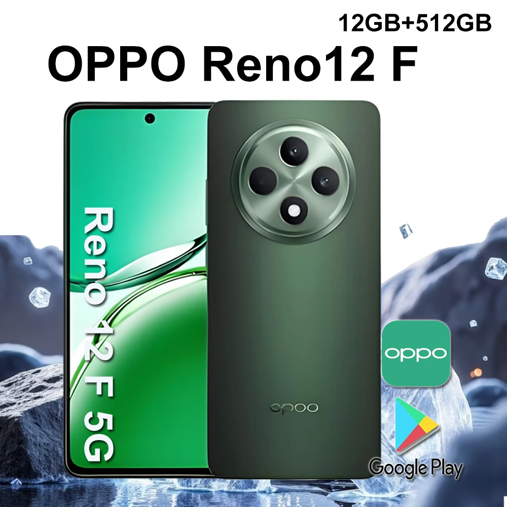 Fashionable and thin OPPO Reno 12F full Netcom dual SIM card smart unlock phone 12GB+512GB/screen fingerprint/facial recognition