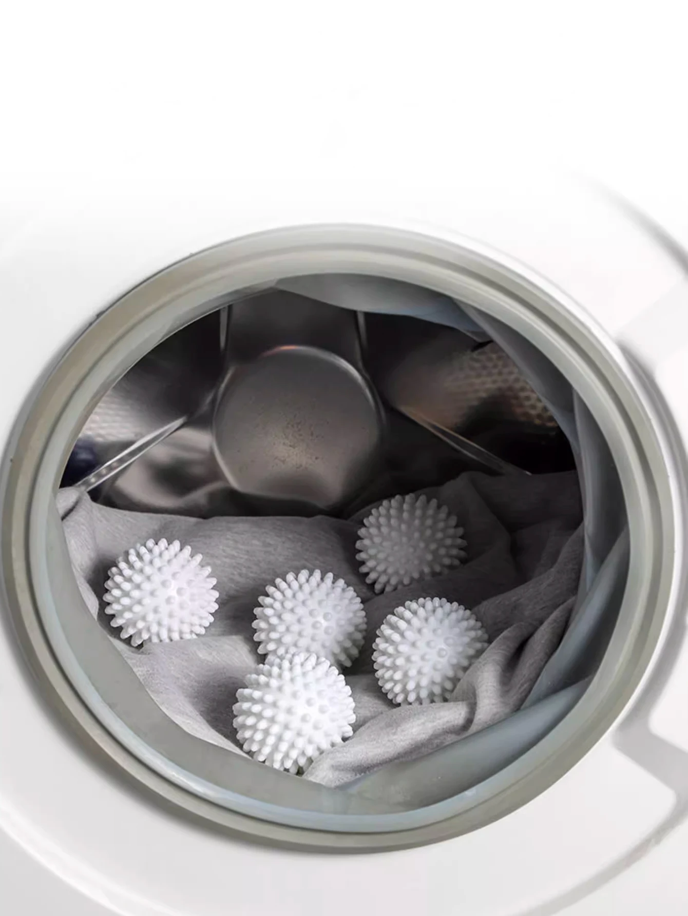 TPR Anti Winding Laundry Ball Circular Pure White Magic Cleaning Drum Washing Machine For Dirt Removal And Knotting