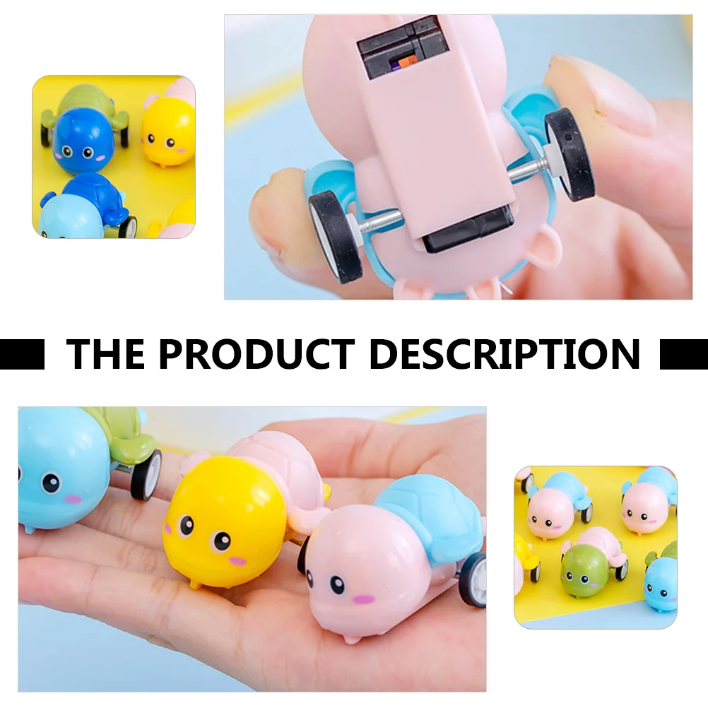 24 قطعة من لعبة سيارة السحب للخلف على شكل سلحفاة صغيرة ألعاب تعليمية للأطفال الصغار