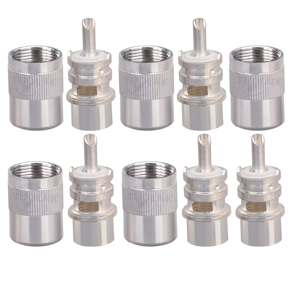 PL-259 Connectors 50ohm PL259 UHF Male Solder Connector Plug Low Loss for LMR-400 RG-8 Coaxial Cable