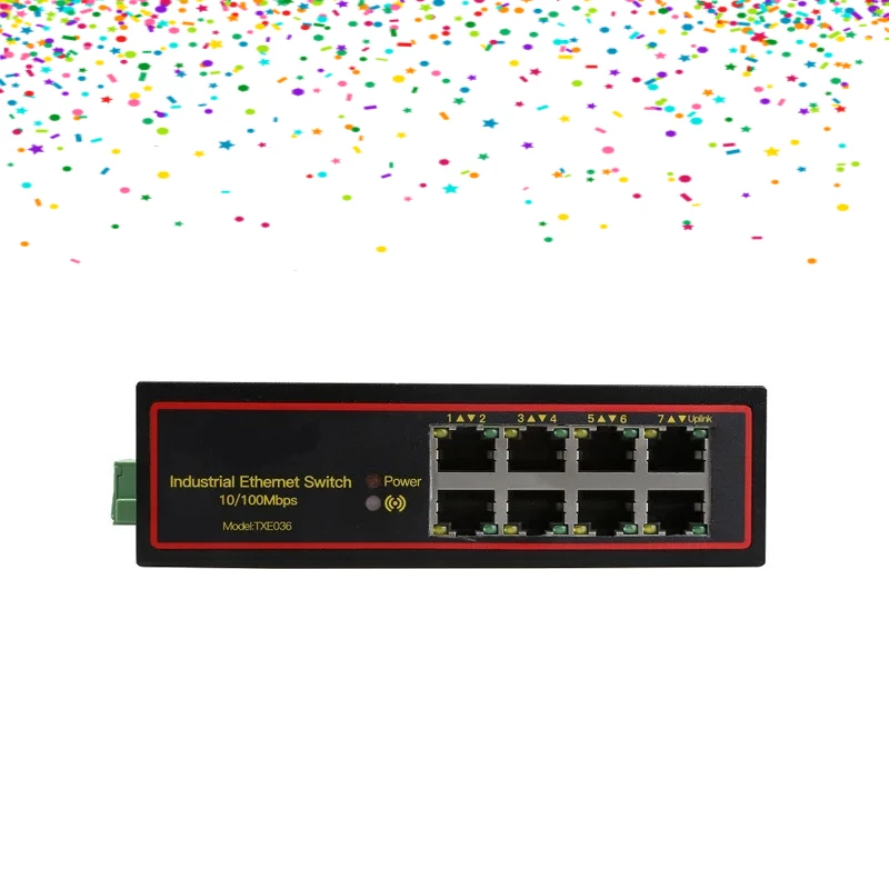 Standard protocol 802.3AF/AT 48 OUT/48V POE switch ,8 Ports Industrial Ethernet  POE Switch 10/100Mbps