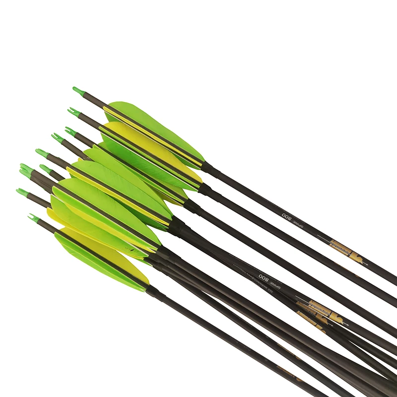 

Linkboy-Pure Carbon Archery Shaft Spine300-1000, ID6.2mm Arrows, Feather Compound, Traditional Bow Hunting, 12Pcs