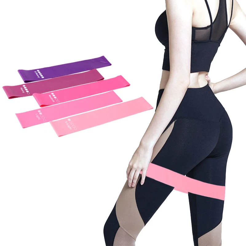 5Pcs Fitness Elastic Band Resistance Band Yoga Exercise Training Gym Fitness Sports Ring Sports Crossfit Resistance Bands