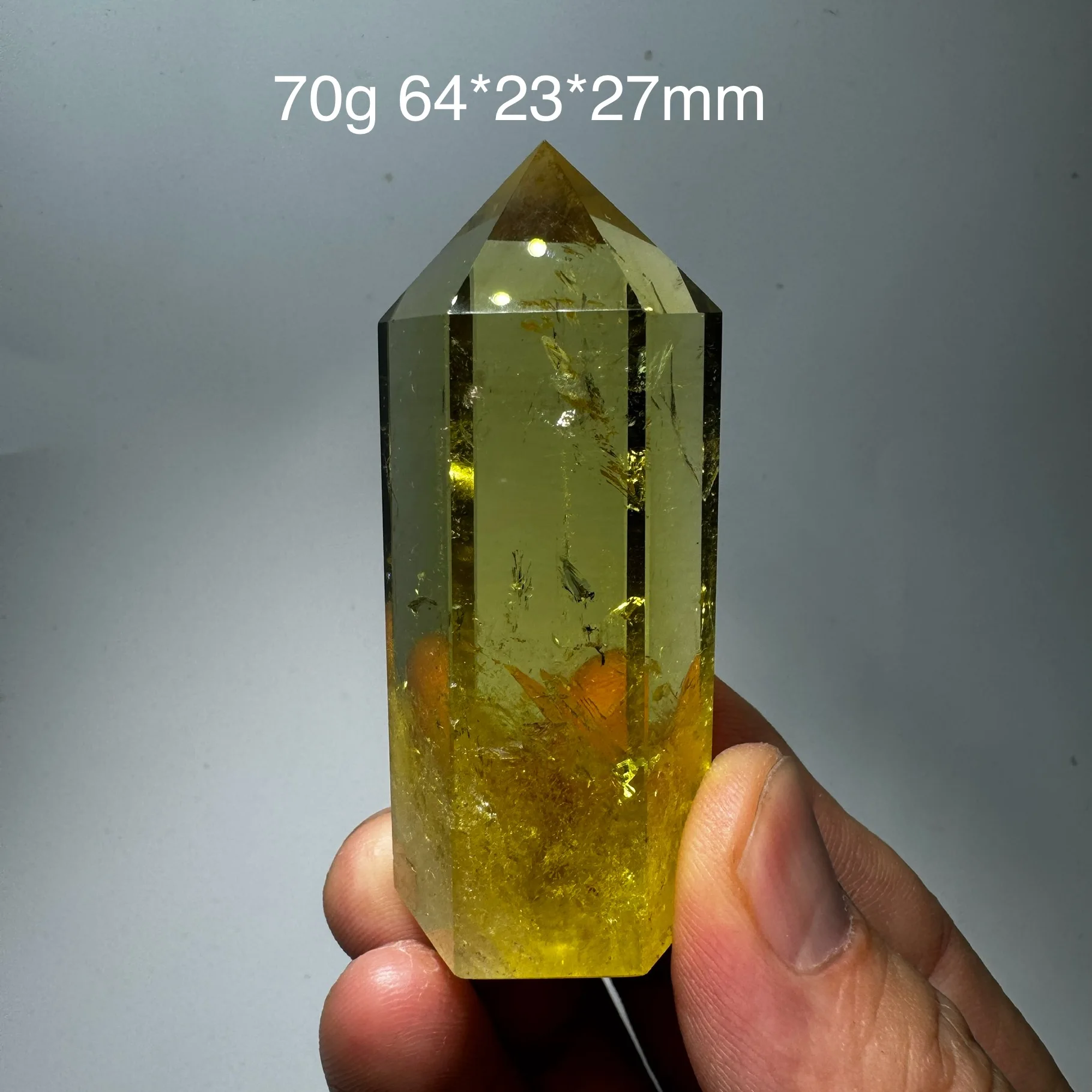 Natural Polished Citrine Point Tower Yellow Quartz Wand Reiki Healing Stone Gift Home Decor Obelisk