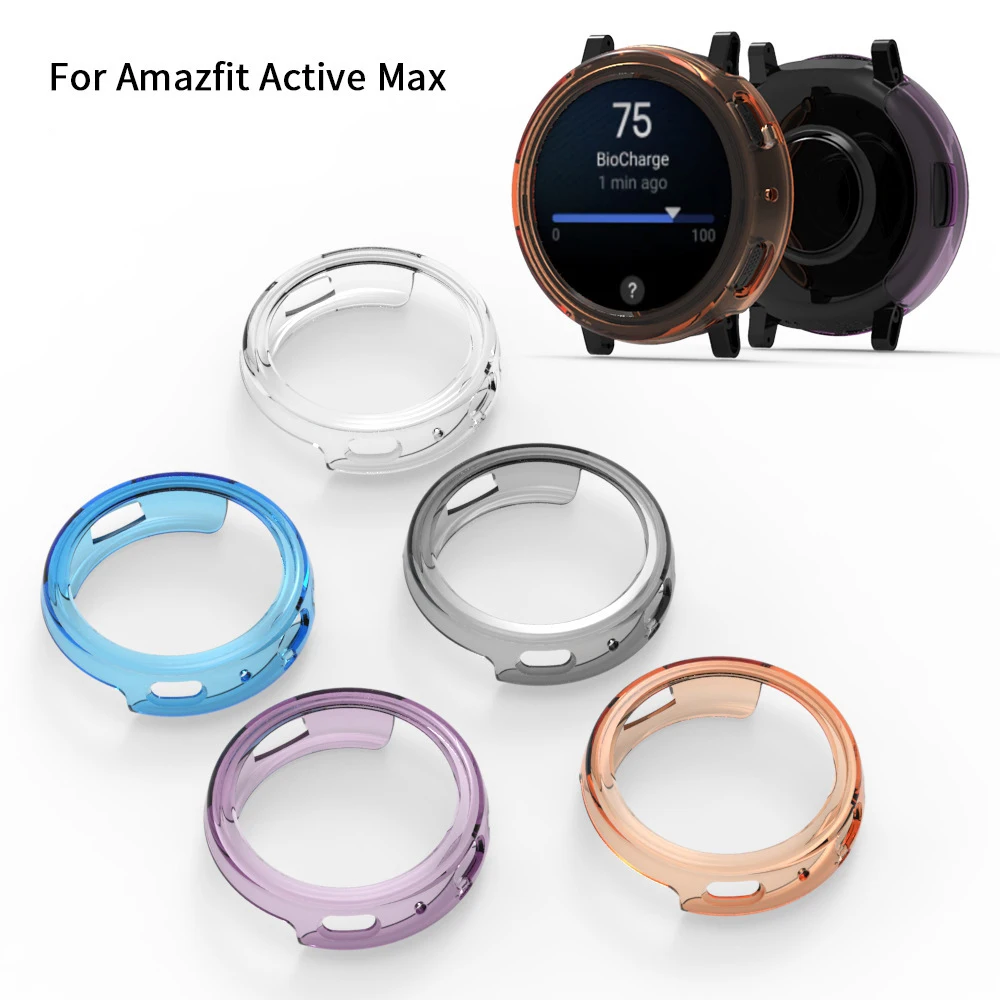 

Полый защитный чехол для Amazfit Active Max, защитный чехол от царапин, защитная пленка для экрана из ТПУ, аксессуары для Amazfit Active Max